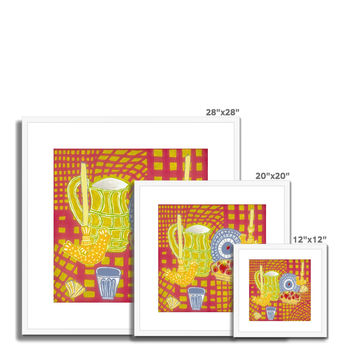 Chicken Candlesticks and Clotted Cream Framed Print