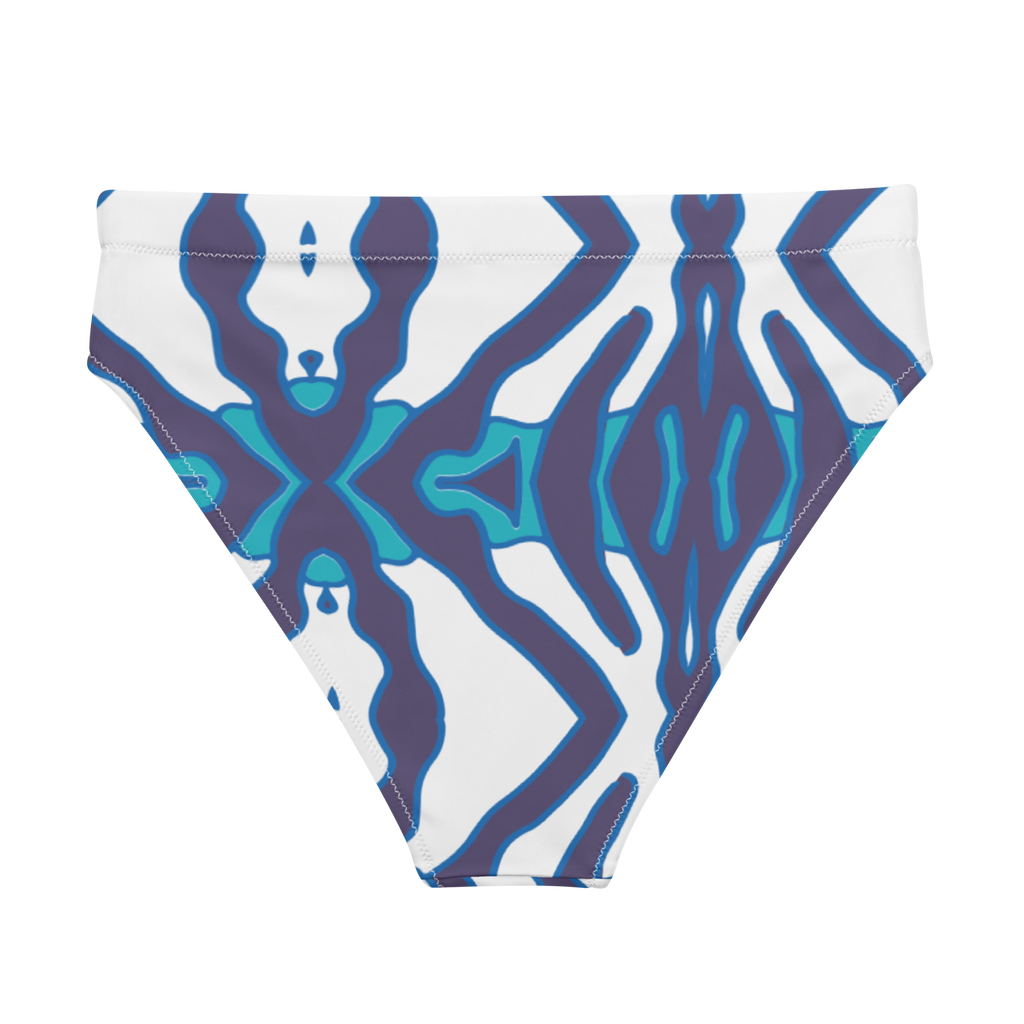 RECYCLED HIGH WAISTED BIKINI BUMS - CHALK