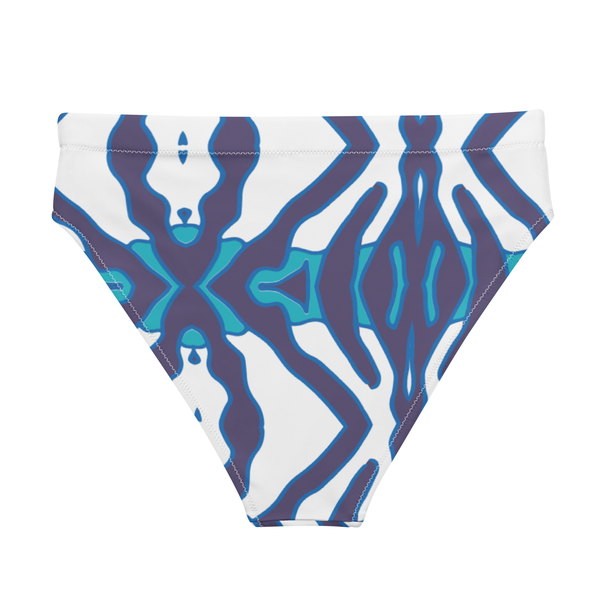 RECYCLED HIGH WAISTED BIKINI BUMS - CHALK