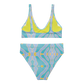 RECYCLED HIGH WAISTED BIKINI SET - AQUA