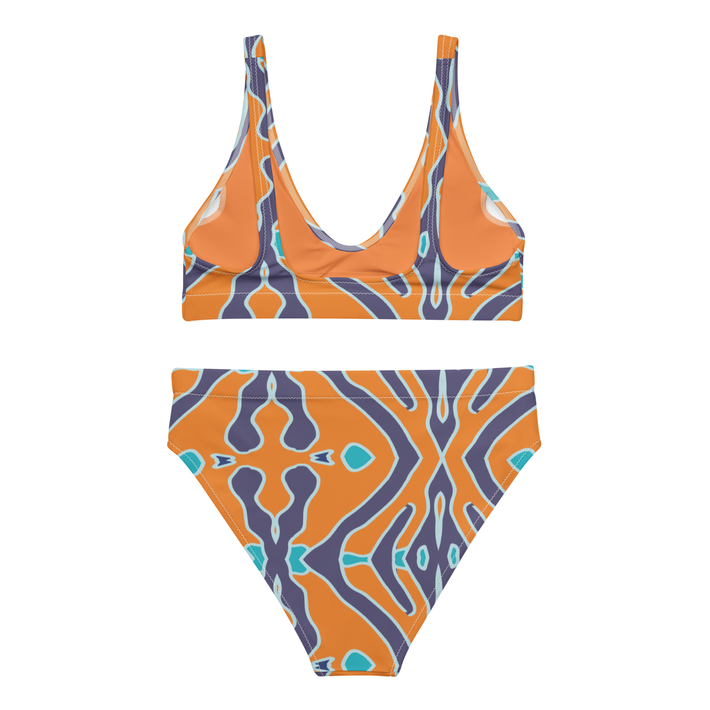 RECYCLED HIGH WAISTED BIKINI SET - FOX