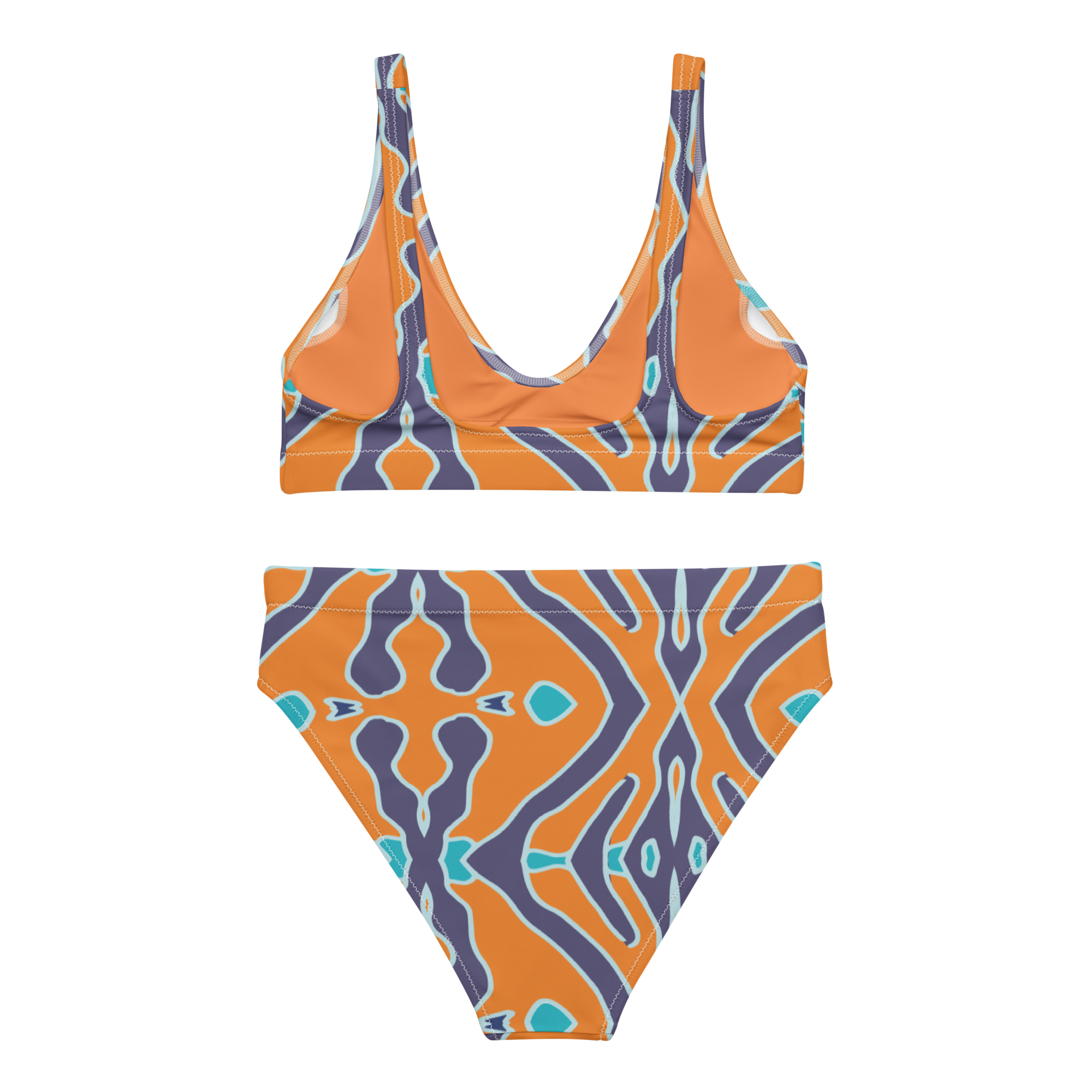 RECYCLED HIGH WAISTED BIKINI SET - FOX