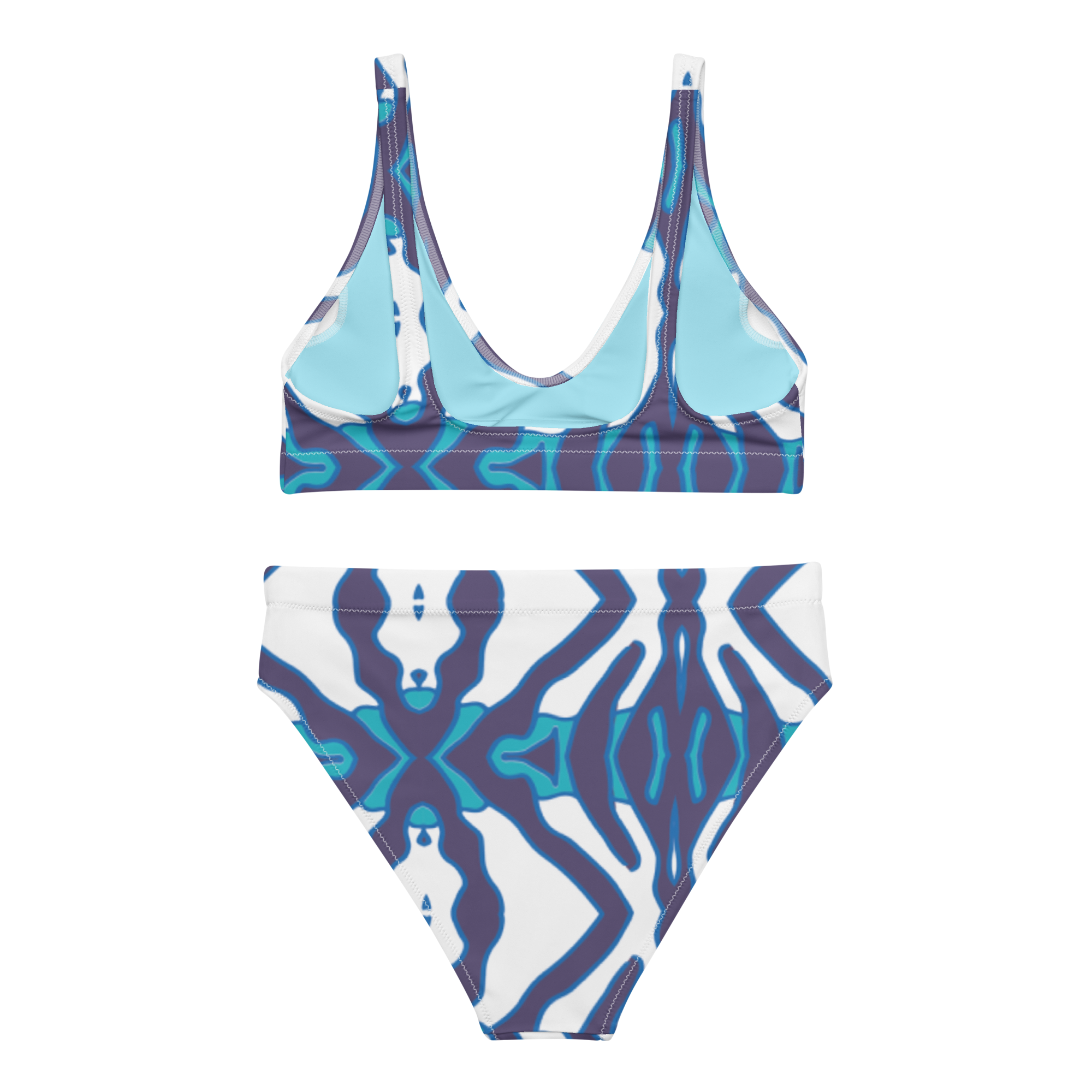 RECYCLED HIGH WAISTED BIKINI SET - CHALK
