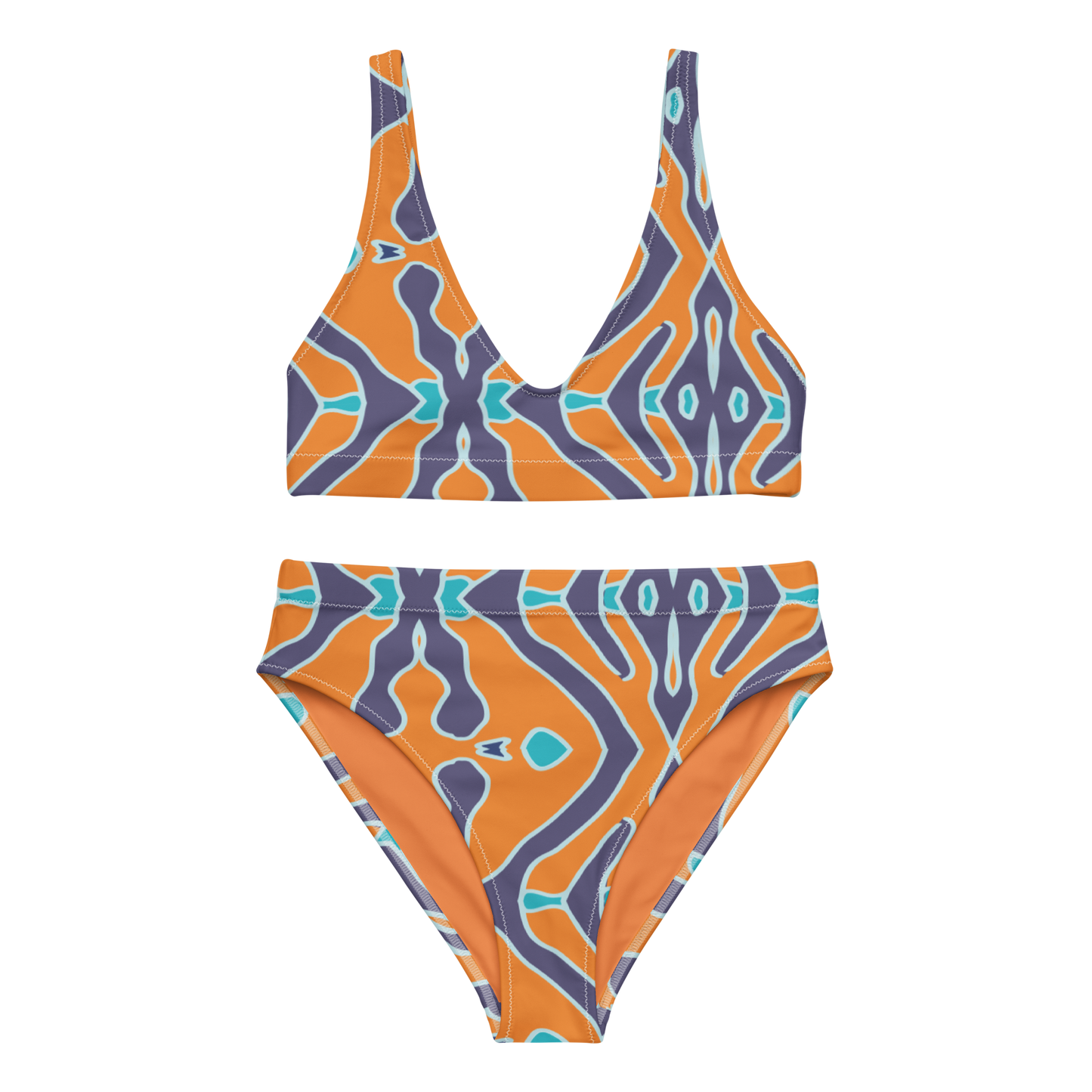 RECYCLED HIGH WAISTED BIKINI SET - FOX