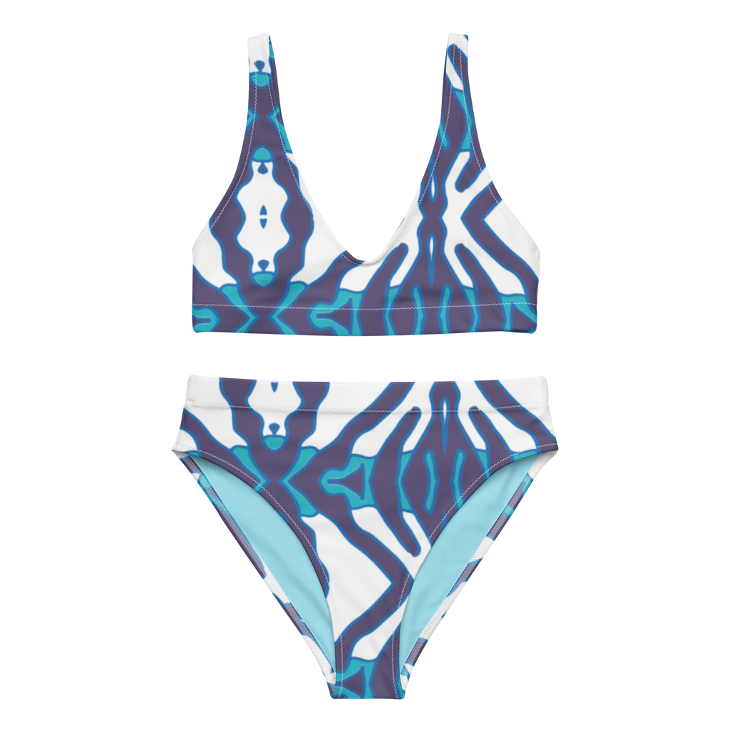 RECYCLED HIGH WAISTED BIKINI SET - CHALK