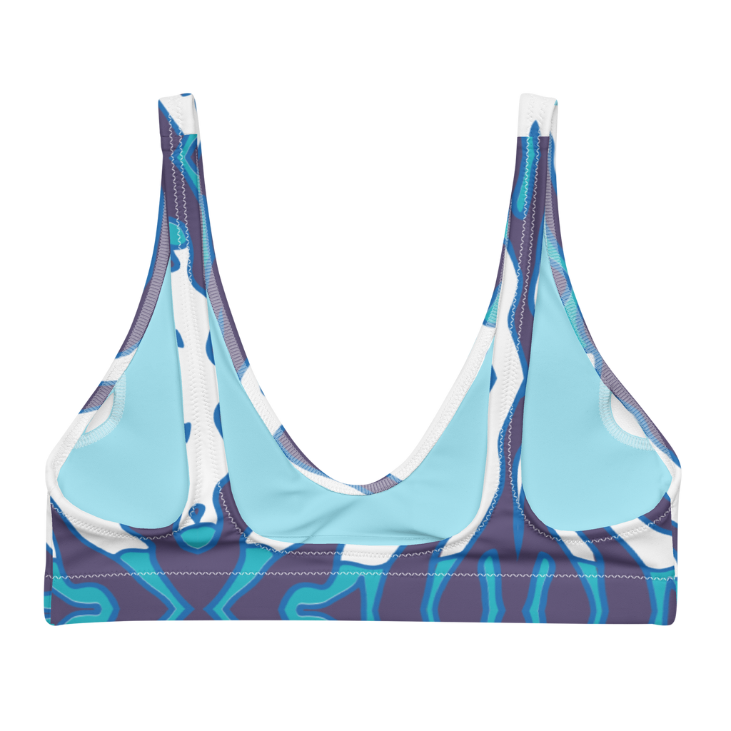 RECYCLED HIGH WAISTED BIKINI TOP - CHALK
