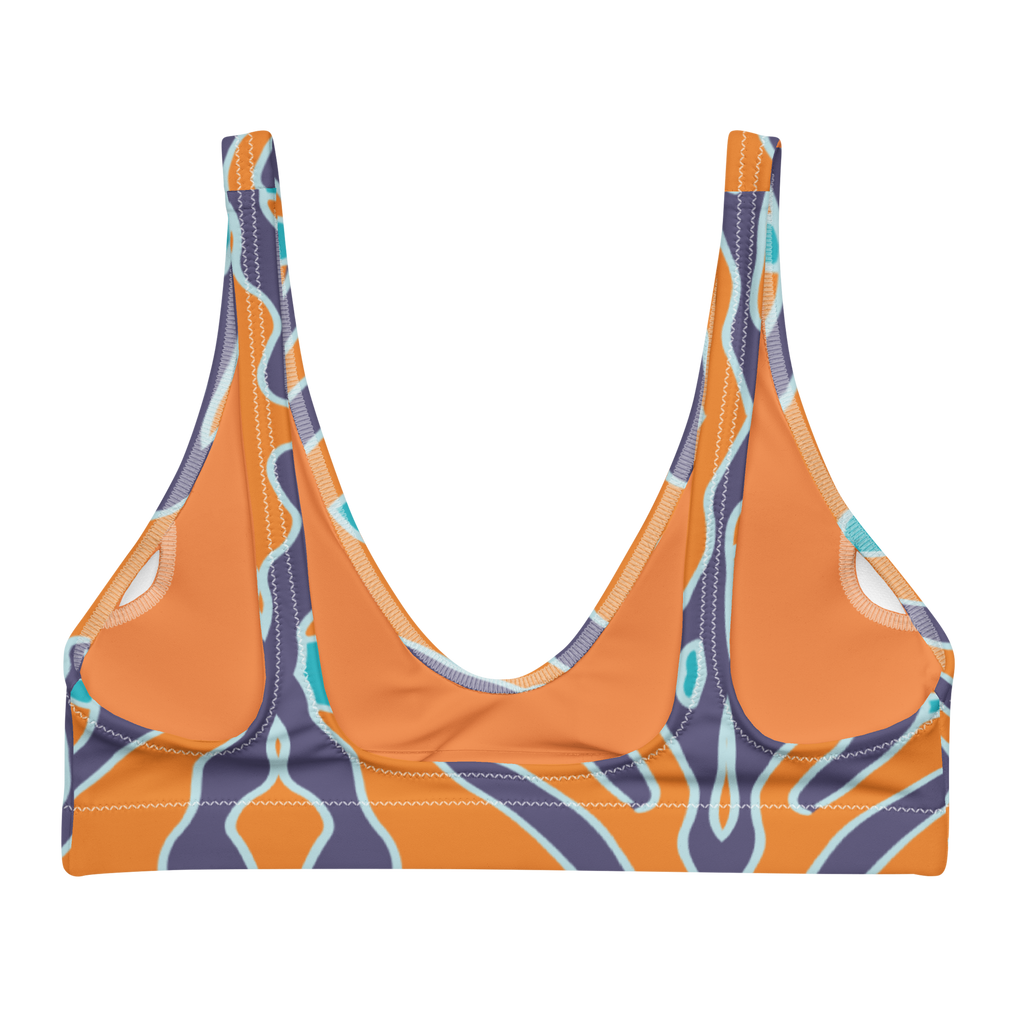RECYCLED HIGH WAISTED BIKINI TOP - FOX