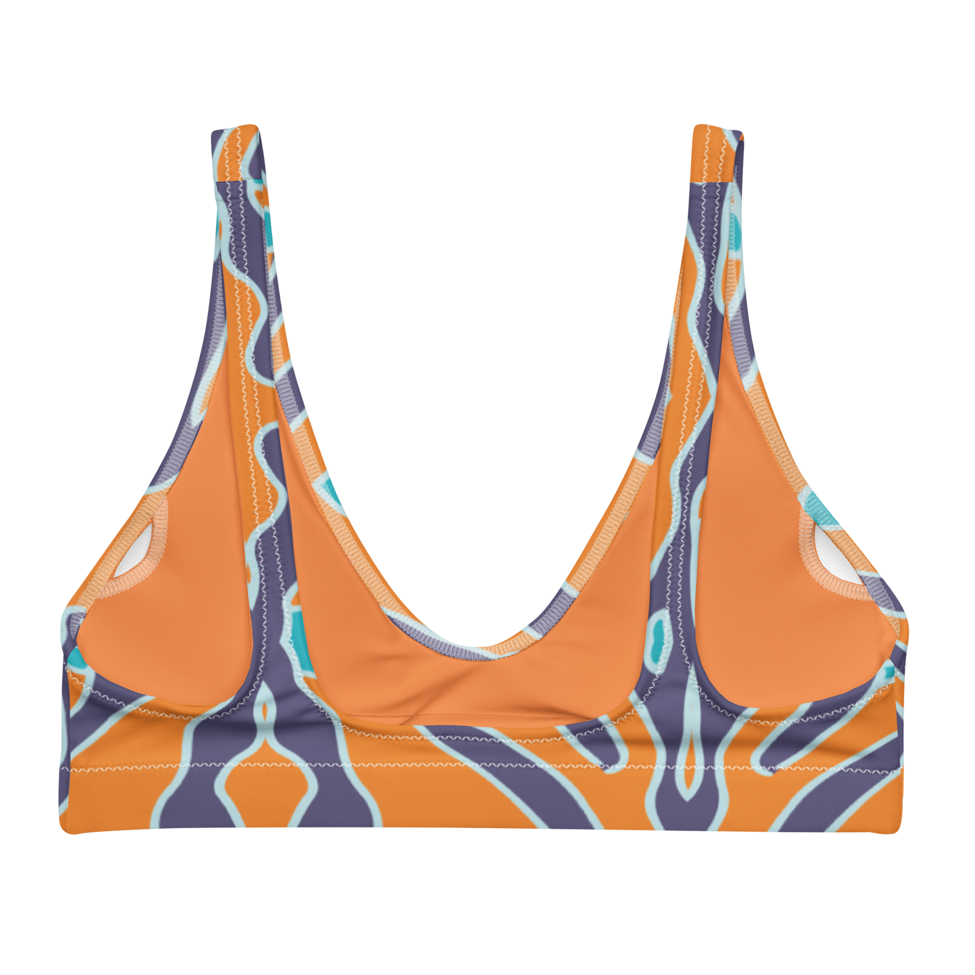 RECYCLED HIGH WAISTED BIKINI TOP - FOX