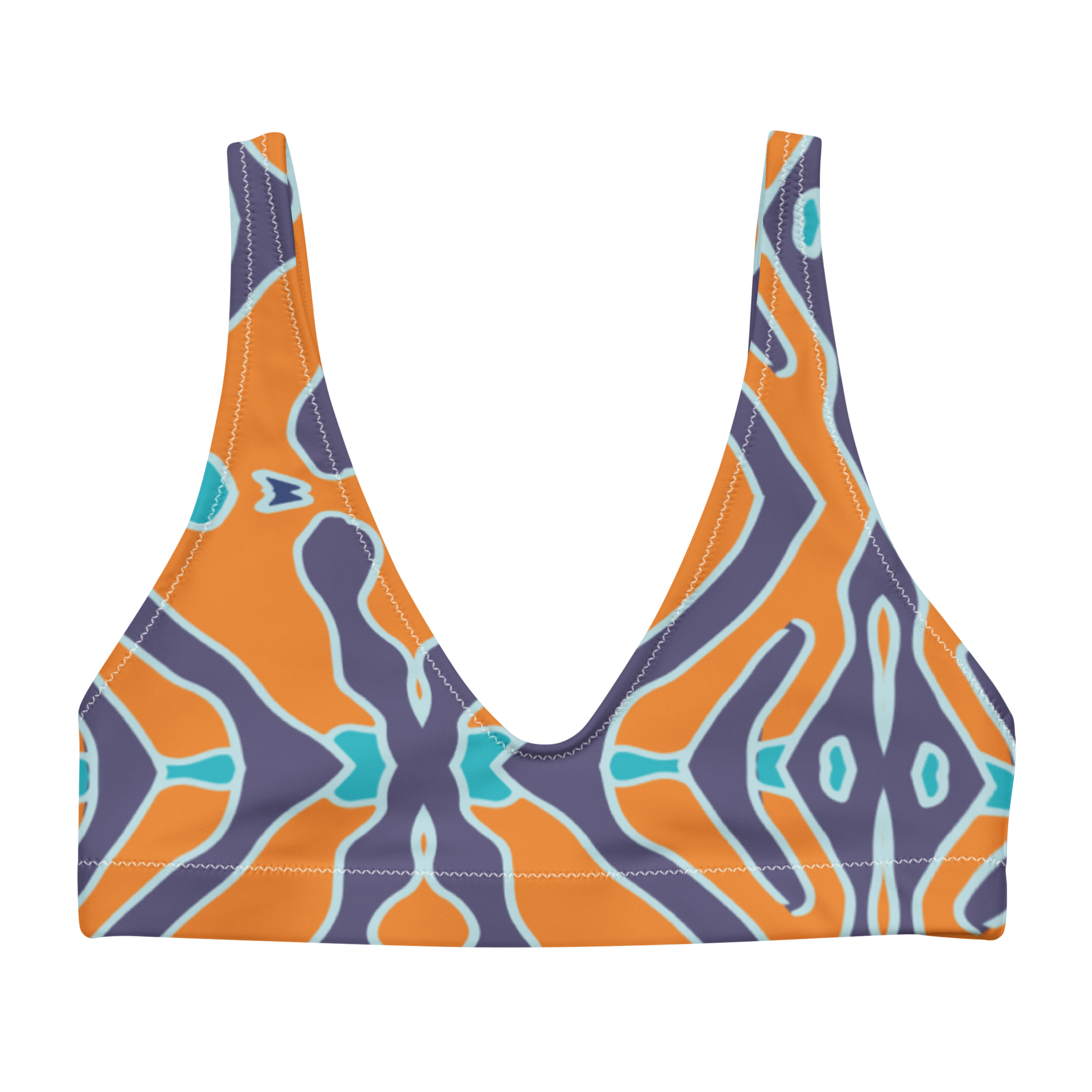 RECYCLED HIGH WAISTED BIKINI TOP - FOX